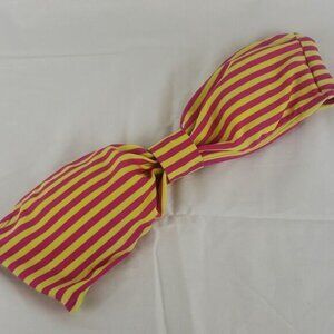 Old Navy Women's Medium Yellow & Pink Striped Bikini Top